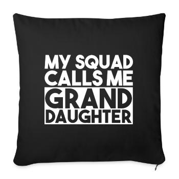 Mein Team nennt mich Enkelin Bold Typography - Sofakissenbezug 45 x 45 cm - Schwarz - Vorne