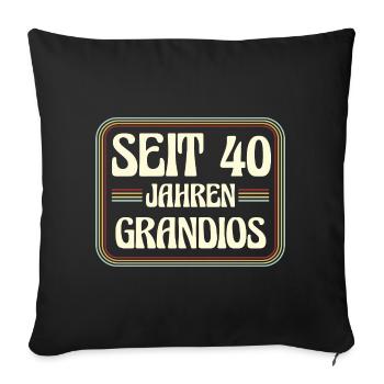 40e anniversaire 40e anniversaire - Housse de coussin décorative 45 x 45 cm - noir - Devant