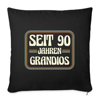 90 Jahre alt Geburtstag 90. Geburtstag - Sofakissenbezug 45 x 45 cm - Schwarz - Vorne