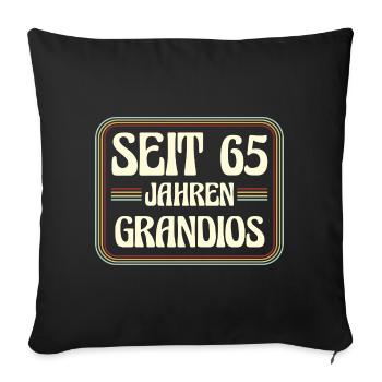 65 ans Anniversaire 65 ans - Housse de coussin décorative 45 x 45 cm - noir - Devant