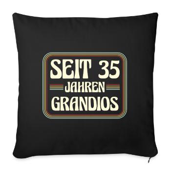 35 Jahre alt Geburtstag 35. Geburtstag - Sofakissenbezug 45 x 45 cm - Schwarz - Vorne
