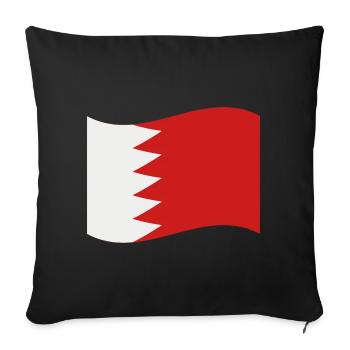 Bahrain Flag - Sofa pillowcase 17,3'' x 17,3'' (45 x 45 cm) - black - Front