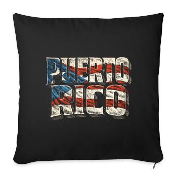 Puerto Rico Boricua - Sofakissenbezug 45 x 45 cm - Schwarz - Vorne