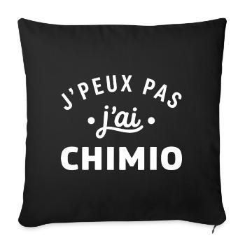 J'peux pas j'ai chimio - Housse de coussin décorative 45 x 45 cm - noir - Devant