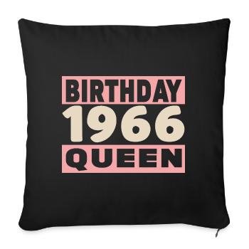 Biker 60 Years 1966 Anniversary - Sofa pillowcase 17,3'' x 17,3'' (45 x 45 cm) - black - Front