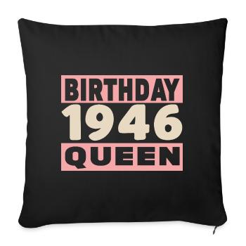 Biker 80 Years 1946 Anniversary - Sofa pillowcase 17,3'' x 17,3'' (45 x 45 cm) - black - Front