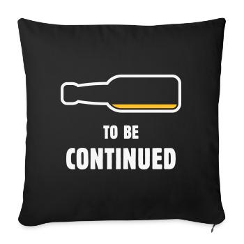 À suivre (Bier / Bierchen / NEG 2C) - Housse de coussin décorative 45 x 45 cm - noir - Devant