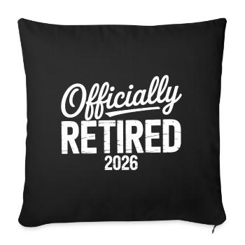 Retired 2026 Funny Retired Graphic Men Retirement - Sofa pillowcase 17,3'' x 17,3'' (45 x 45 cm) - black - Front