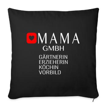 Mama GmbH Spruch Geschenkidee - Sofakissenbezug 45 x 45 cm - Schwarz - Vorne