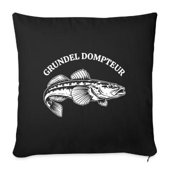 Motif de poisson dompteur de gobies - Housse de coussin décorative 45 x 45 cm - noir - Devant