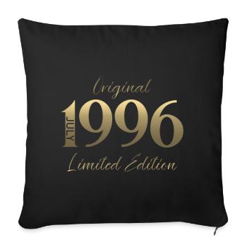 Cadeau pour le 30e anniversaire Millésime de juillet 1996 - Housse de coussin décorative 45 x 45 cm - noir - Devant