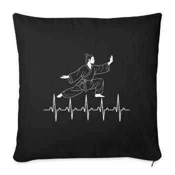 Tai Chi Zen Meditation – Chi Qigong Training - Sofa pillowcase 17,3'' x 17,3'' (45 x 45 cm) - black - Front