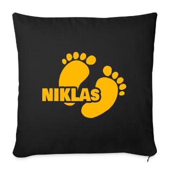 Baby Niklas - Sofa pillowcase 17,3'' x 17,3'' (45 x 45 cm) - black - Front