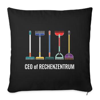Leiter vom Rechenzentrum Gärtner EDV IT - Sofakissenbezug 45 x 45 cm - Schwarz - Vorne