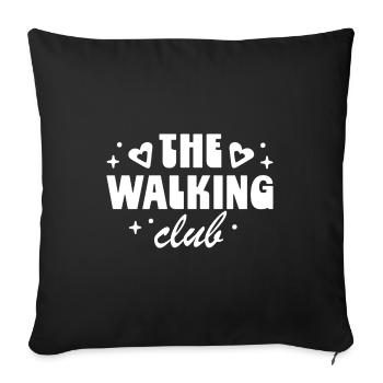 Walking club girls walk group - Sofa pillowcase 17,3'' x 17,3'' (45 x 45 cm) - black - Front