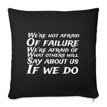 Citation de Fearless Over Opinions - Housse de coussin décorative 45 x 45 cm - noir - Devant