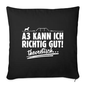 Lustiger Hunde Spruch Agility Hundesport Geschenk - Sofakissenbezug 45 x 45 cm - Schwarz - Vorne