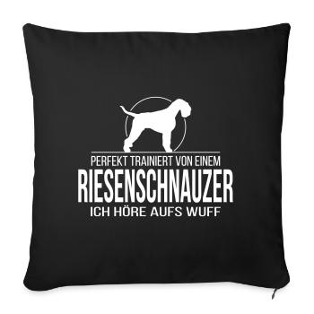 RIESENSCHNAUZER wuff - Sofakissenbezug 45 x 45 cm - Schwarz - Vorne