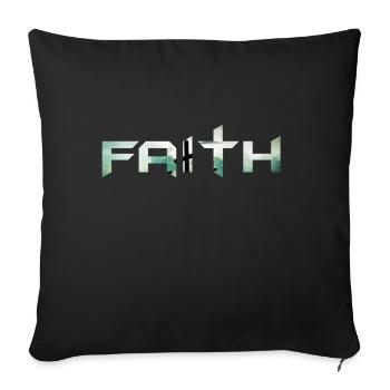 Faith - Sofa pillowcase 17,3'' x 17,3'' (45 x 45 cm) - black - Front