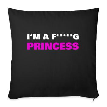 IMA FUCKING PRINCESS - Housse de coussin décorative 45 x 45 cm - noir - Devant