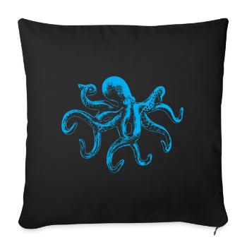 Octopus octopus octopus seafood gift - Sofa pillowcase 17,3'' x 17,3'' (45 x 45 cm) - black - Front
