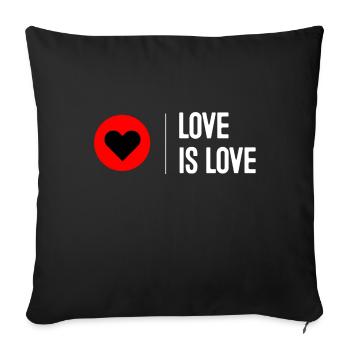 L'amour c'est l'amour - Housse de coussin décorative 45 x 45 cm - noir - Devant