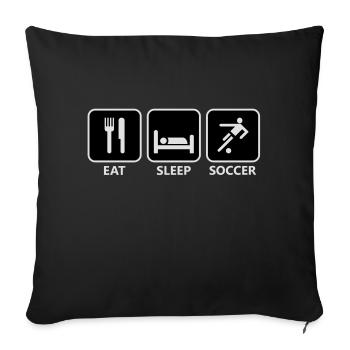 Fußball - Sofa pillowcase 17,3'' x 17,3'' (45 x 45 cm) - black - Front