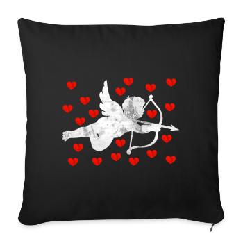 Engel Amor - Sofakissenbezug 45 x 45 cm - Schwarz - Vorne