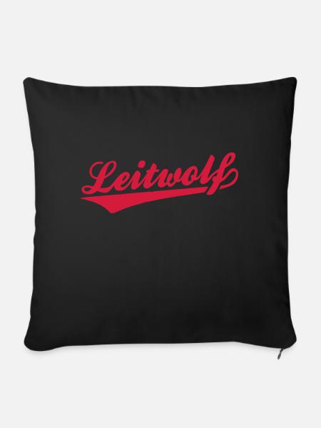 Chef de la meute - Housse de coussin décorative 45 x 45 cm - noir