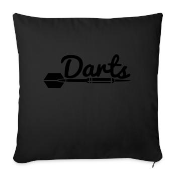 darts_f1 - Sofakissenbezug 45 x 45 cm - Schwarz - Vorne