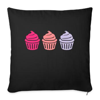 Cupcake - Sofakissenbezug 45 x 45 cm - Schwarz - Vorne