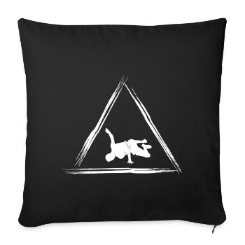 break dancing - Sofa pillowcase 17,3'' x 17,3'' (45 x 45 cm) - black - Front