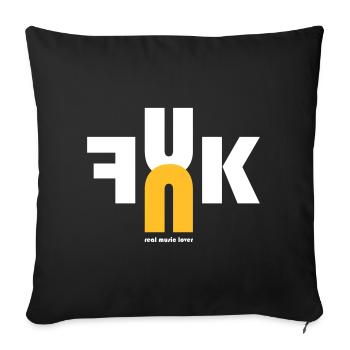 FUNK - real music lover - musician - band - Sofa pillowcase 17,3'' x 17,3'' (45 x 45 cm) - black - Front