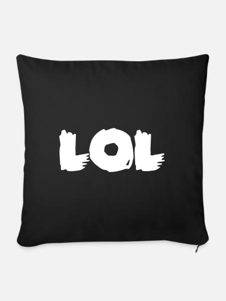 Lol - Sofakissenbezug 45 x 45 cm - Schwarz