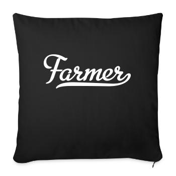 FARMER - Sofakissenbezug 45 x 45 cm - Schwarz - Vorne