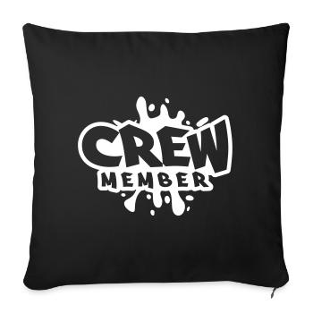 membre d'équipage blob - Housse de coussin décorative 45 x 45 cm - noir - Devant
