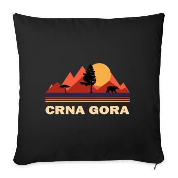 Montenegro Crna Gora - Sofa pillowcase 17,3'' x 17,3'' (45 x 45 cm) - black - Front