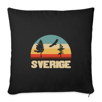 Sweden - Sofa pillowcase 17,3'' x 17,3'' (45 x 45 cm) - black - Front