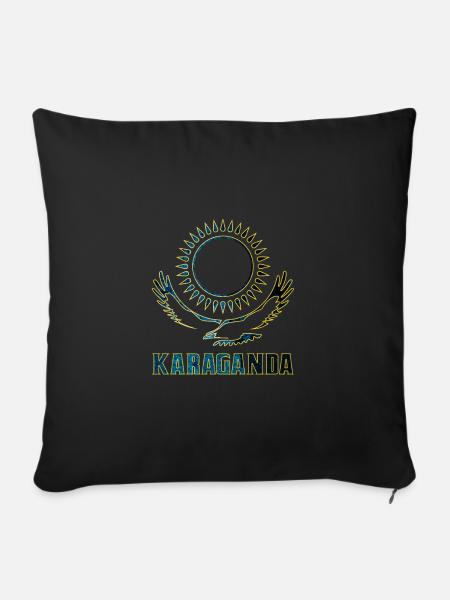 Karaganda Kasachstan Geschenk - Sofakissenbezug 45 x 45 cm - Schwarz