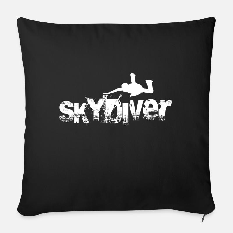 Skydiver - Sofakissenbezug 45 x 45 cm - Schwarz