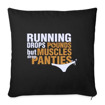 Muskeln Gymnastik Bodybuilding Fitness Training - Sofakissenbezug 45 x 45 cm - Schwarz - Vorne