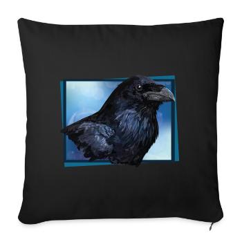 Corbeau - Housse de coussin décorative 45 x 45 cm - noir - Devant