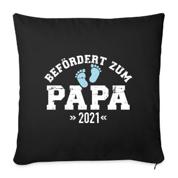 Papa 2021 - Sofakissenbezug 45 x 45 cm - Schwarz - Vorne