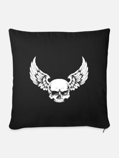 Totenkopf - Sofakissenbezug 45 x 45 cm - Schwarz