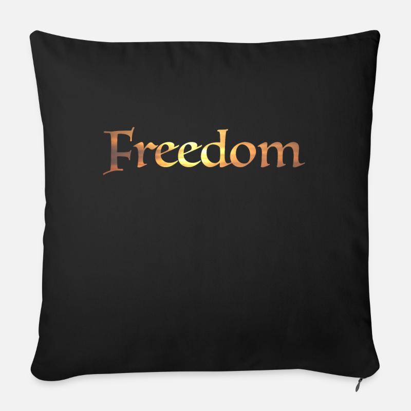 Freedom - Sofakissenbezug 45 x 45 cm - Schwarz