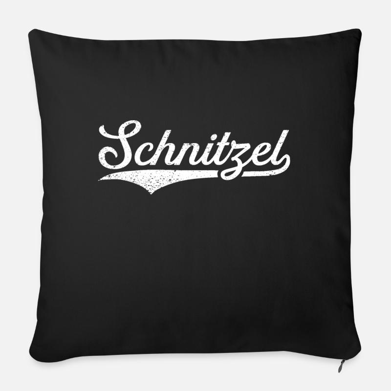 Schnitzel - Sofakissenbezug 45 x 45 cm - Schwarz