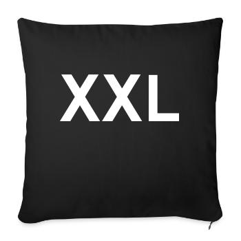 texte xxl - Housse de coussin décorative 45 x 45 cm - noir - Devant