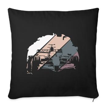 Open Wheel Racing Race Racer - Sofakissenbezug 45 x 45 cm - Schwarz - Vorne