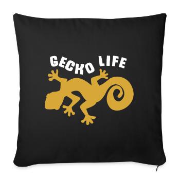 gecko - Sofa pillowcase 17,3'' x 17,3'' (45 x 45 cm) - black - Front