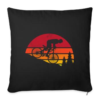 Retro VTT VTT VTT VTT VTT - Housse de coussin décorative 45 x 45 cm - noir - Devant